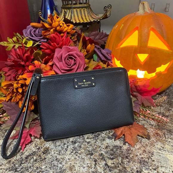 ♠️ Kate Spade Large Double Zipper Wallet Cell Phone Wristlet Clutch♠️ EUC - Picture 2 of 10